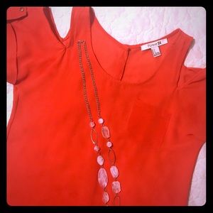 Forever 21 Orange off shoulder top